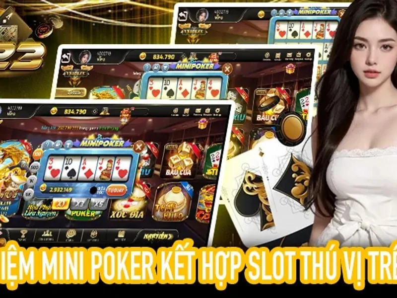 Bàn chơi Five-Card Draw Poker, với người chơi trao đổi bài để cải thiện tay bài tại 69vin