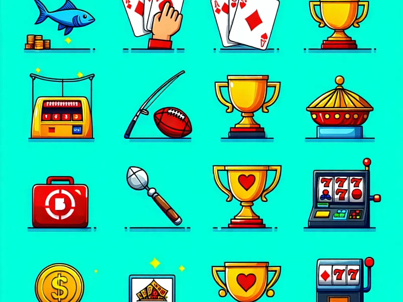 Minh họa đa dạng các trò chơi có sẵn trên 69vin, bao gồm game câu cá, bài, thể thao