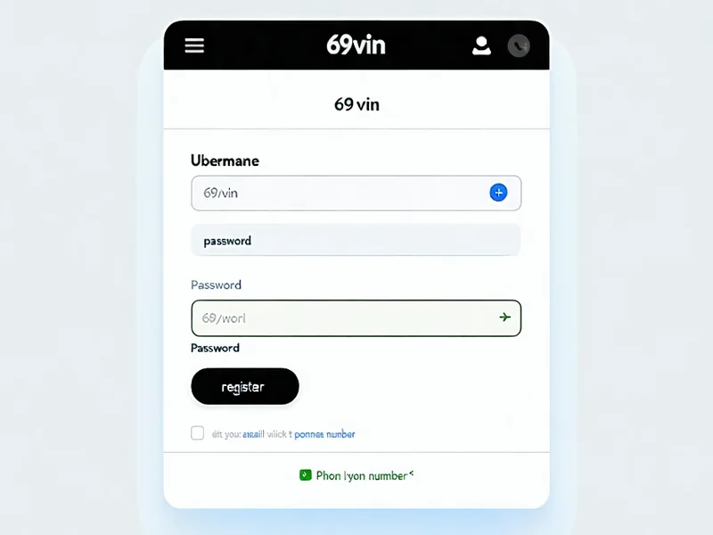 Điền thông tin vào biểu mẫu đăng ký 69vin