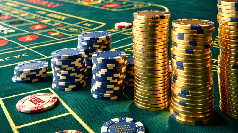 Hình ảnh bàn Baccarat và Roulette tại sòng bạc trực tuyến